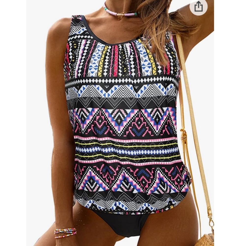 BIKINX Tankini Swimsuits for Women Plus Size Swimwear Tummy Control set